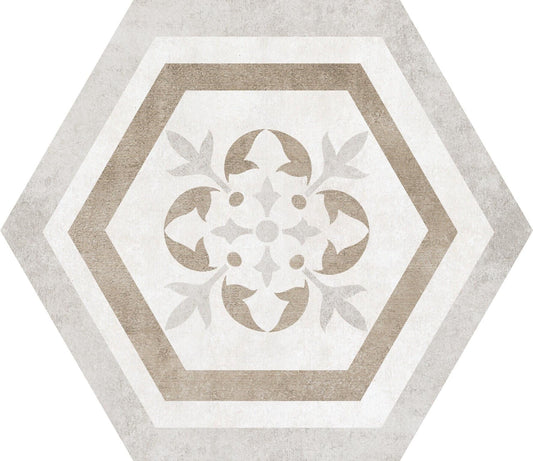 Boîte 18 Pieces Arreau At.Hex.Alpha Mix-Beige 25,8 x 29 cm Pamesa (Boîte 1 m2)