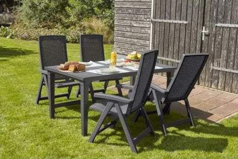 Ensemble Table Future + 4 chaises multiposition Montreal Grafito Curver CURVER - 3