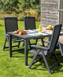 Ensemble Table Future + 4 chaises multiposition Montreal Grafito Curver CURVER - 2