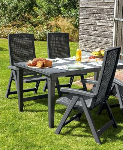 Ensemble Table Future + 4 chaises multiposition Montreal Grafito Curver CURVER - 2
