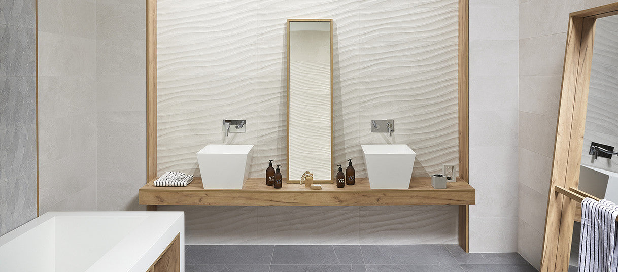 Boîte de 7 pièces de revêtement mural Keraben Mixit White 25x70 mat (boîte 1,23m2) KERABEN - 7
