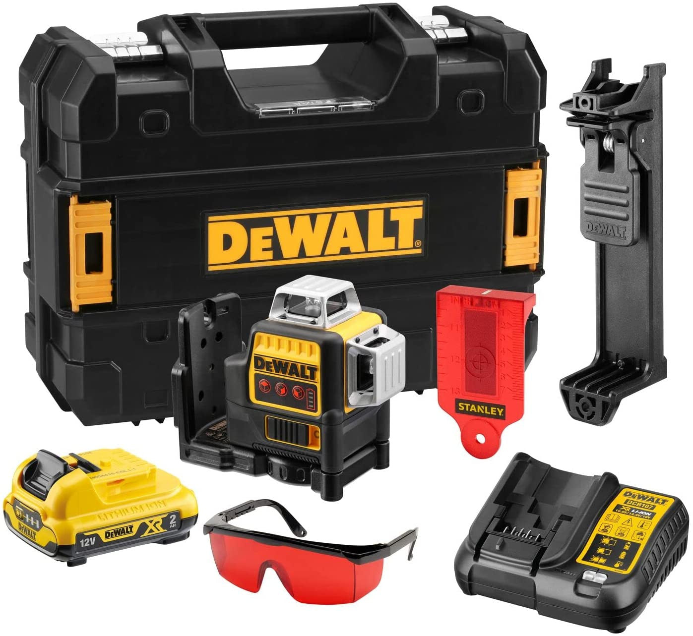 Niveau laser à nivellement automatique 3 lignes 360º couleur rouge DCE089D1R Dewalt DEWALT - 1