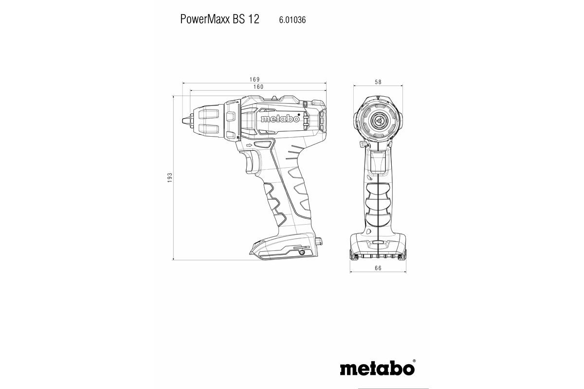 Taladro Atornillador de batería Metabo POWERMAXX BS 12 METABO - 4