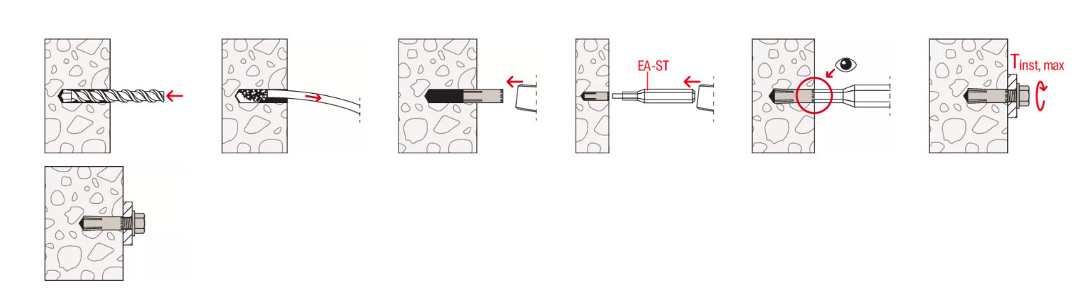 Anclaje de impacto EA M6 x 25 N Fischer FISCHER - 3