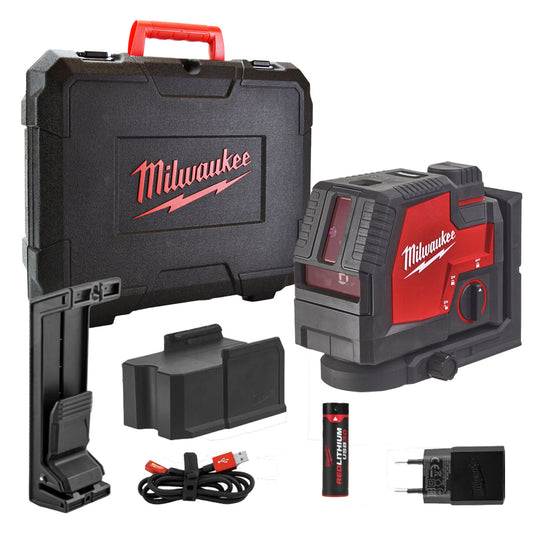 Laser Vert 2 Lignes Avec Aplomb REDLITHIUM USB Milwaukee L4CLLP-301C MILWAUKEE - 1