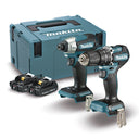 Combo 18V Perceuse Combiné + Tournevis à impact + 2bat 2Ah + Mallette Makita DLX2414AJ MAKITA - 1