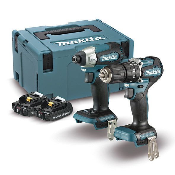 Combo 18V Perceuse Combiné + Tournevis à impact + 2bat 2Ah + Mallette Makita DLX2414AJ MAKITA - 1