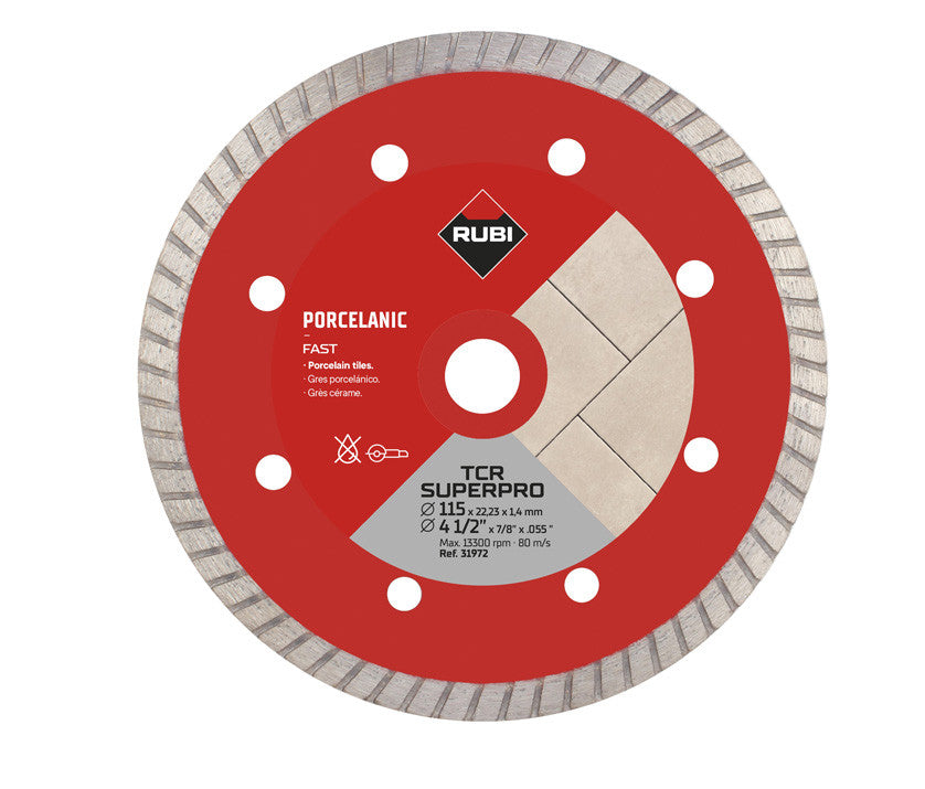 Disque de diamant Porcelaine Grès Turbo -TCR Rubi RUBI - 1