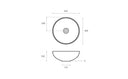 Nouveau Lys Bathco 4084N Lavabo rond en porcelaine à poser BATHCO - 2
