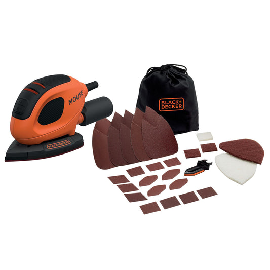 Black+Decker 55w ponceuse de détail avec sac et 15 accessoires BEW230BC BLACK + DECKER - 1