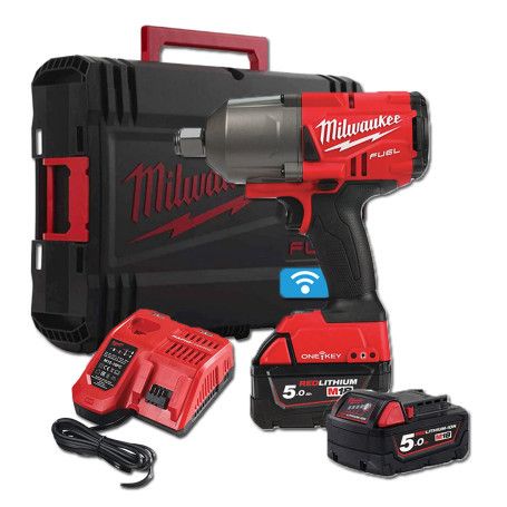 Clé à chocs à couple élevé M18 FUEL ONE-KEY 3/4" avec anneau Milwaukee M18 ONEFHIWF34-502X MILWAUKEE - 1