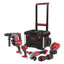 Powerpack 4 herramientas + 2bat 5Ah + Bat 5.5Ah + Cargador + Carro Milwaukee M18FPP4C-555T MILWAUKEE - 1