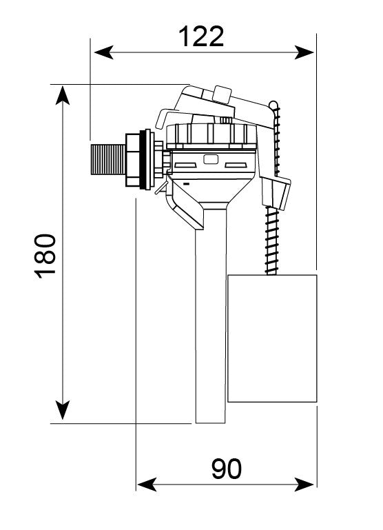 Robinet à flotteur ultra-compact Topy Wirquin 10721842 WIRQUIN - 2