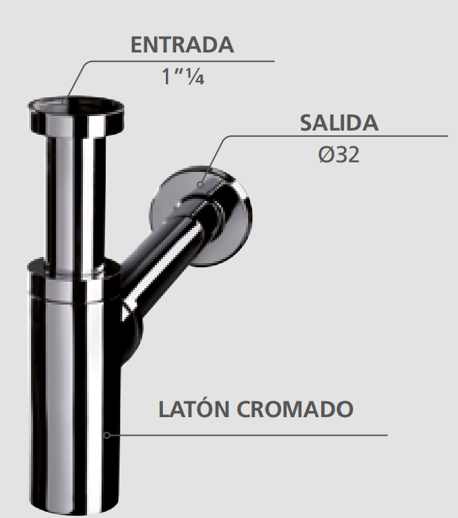 Siphon de lavabo design chromé Wirquin WIRQUIN - 4