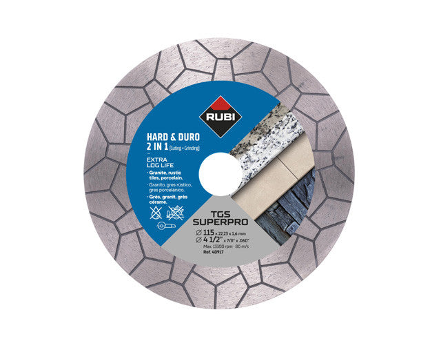 Disque diamant TGS 115mm Super Pro Rubi 40917 RUBI - 1