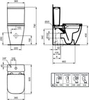 Toilette murale pleine cuve basse projection courte I.Life S Ideal Standard T481601 IDEAL STANDARD - 10