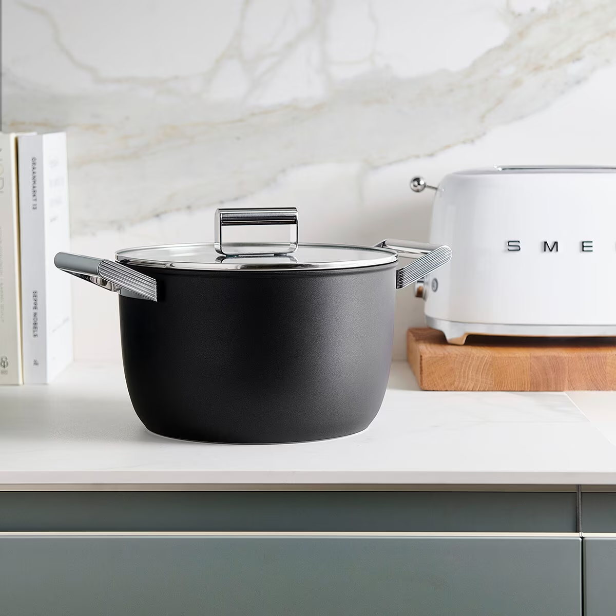Pot antiadhésif 26cm Mate Smeg SMEG - 1