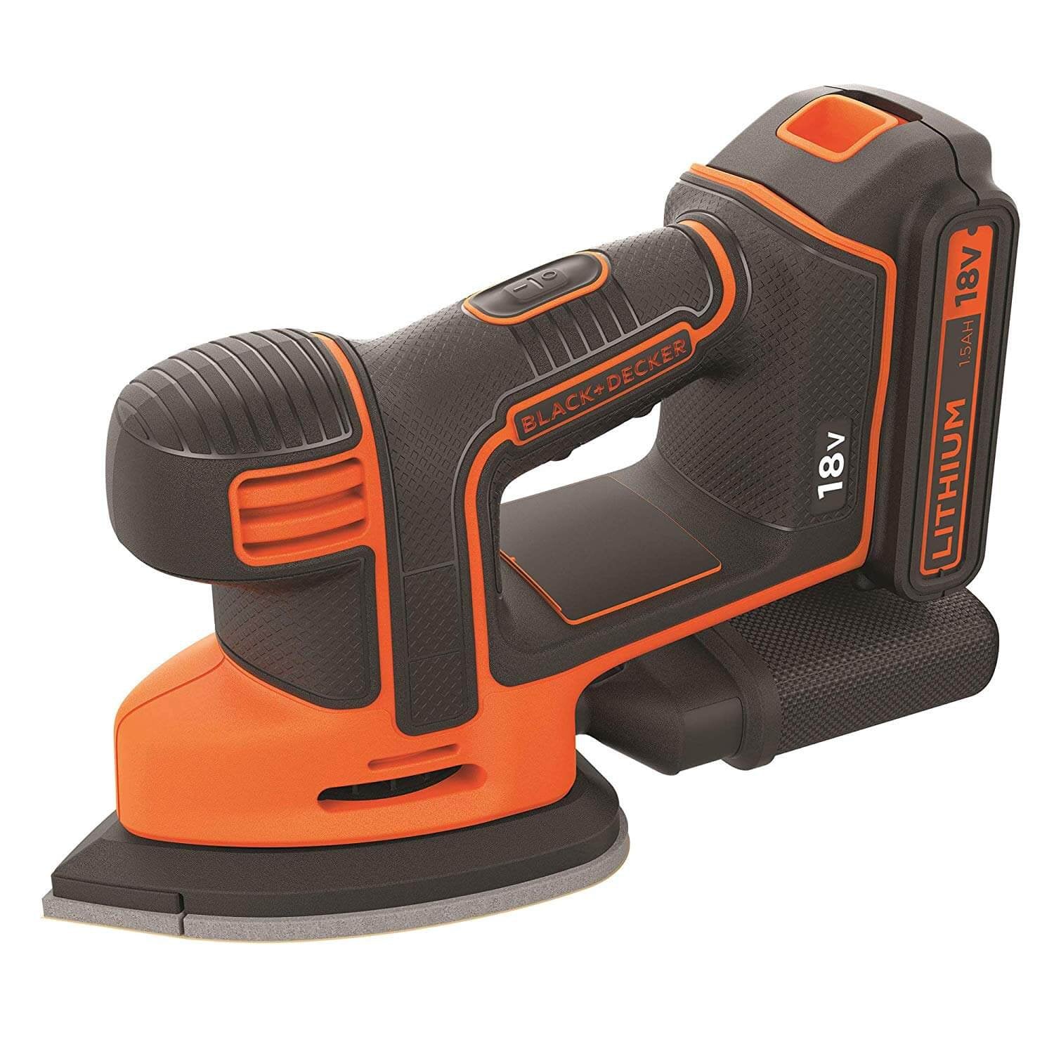 Kit Taladro Percutor + Lijadora Mouse + sierra de calar 18V con 2 baterías 1.5Ah, cargador y bolsa Black+Decker BCK31S1S