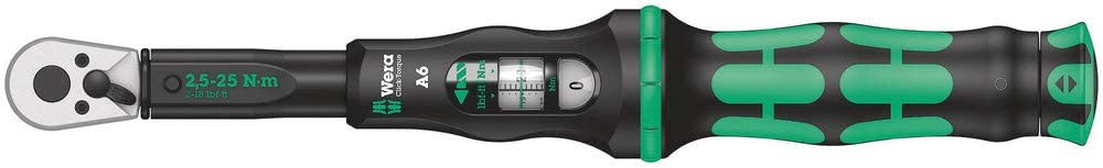 Llave dinamométrica con carraca reversible 2,5-25Nm Wera Click-Torque A 6 ref.075605 - 1