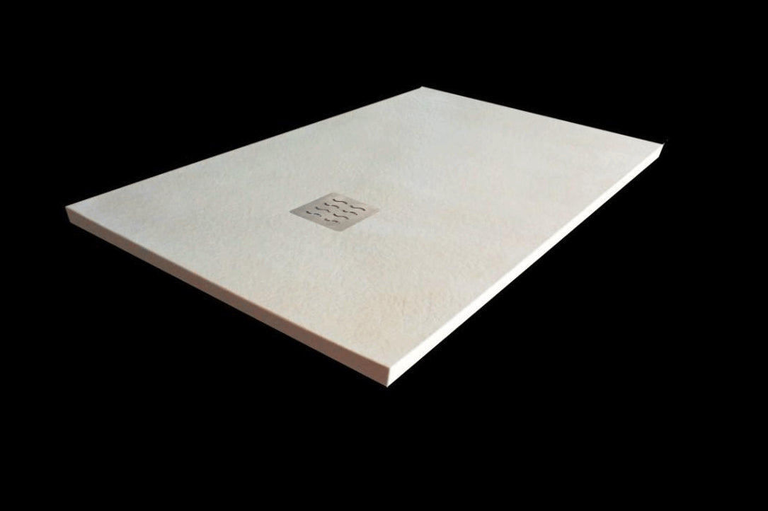 Premium Receveur de douche texture ardoise naturelle avec bonde 80x120cm