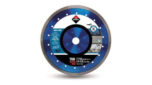 Disque diamant en matériau dur TURBO VIPER TVA-115 SUPERPRO Rubi