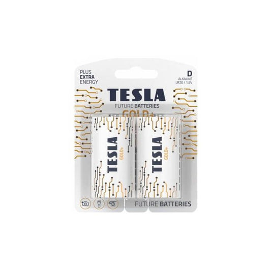 Blister 2 pilas Tesla D GOLD+ LR20