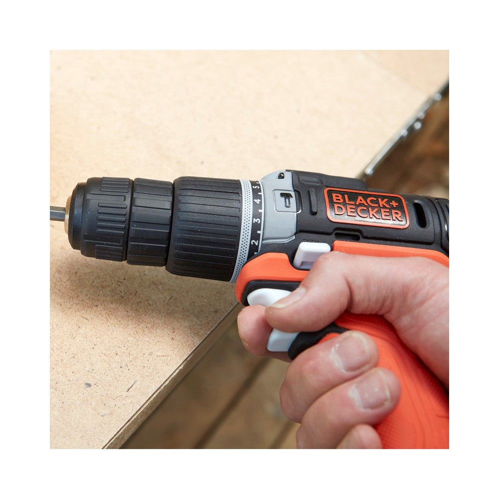 Taladro Percutor Black+Decker 12V + 80 accesorios + batería 1.5Ah + bolsa de transporte BDCHD12S1A BLACK + DECKER - 5