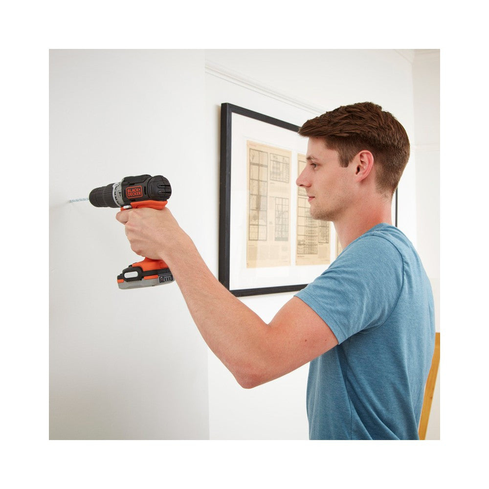 Taladro Percutor Black+Decker 12V + 80 accesorios + batería 1.5Ah + bolsa de transporte BDCHD12S1A BLACK + DECKER - 6