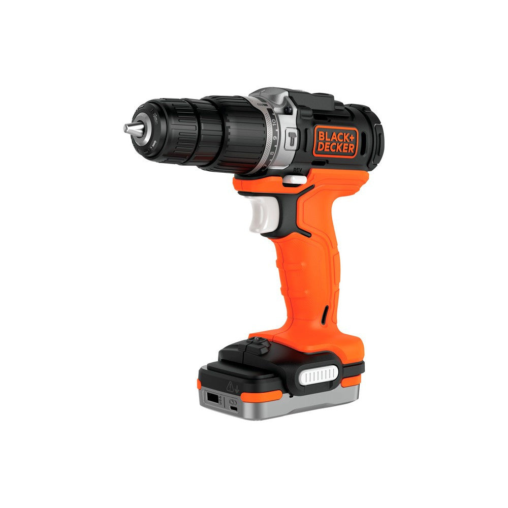 Taladro Percutor Black+Decker 12V + 80 accesorios + batería 1.5Ah + bolsa de transporte BDCHD12S1A BLACK + DECKER - 2