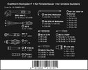 Herramientas de atornillar para trabajos de ventanaje 35 piezas Wera Kraftform Kompakt F 3