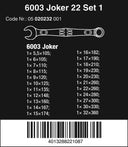 Jeu de 22 clés à fourche et clés à anneau Joker 6003 Wera 020232 - 11