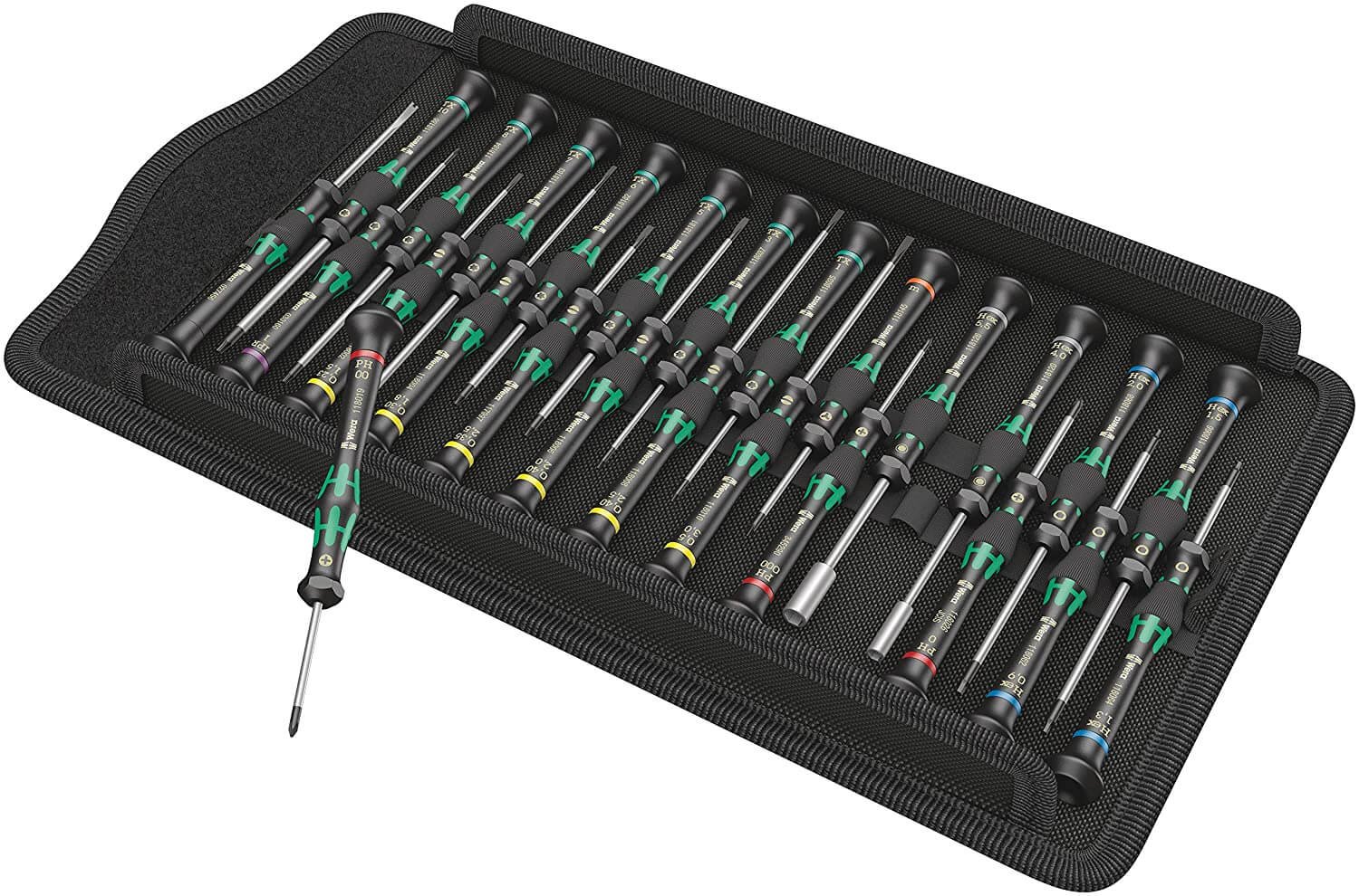 Juego de destornilladores para usos electrónicos  25 piezas Wera Kraftform Micro Big Pack 8