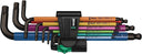 Juego de llaves acodadas métricas BlackLaser 9 piezas 950/9 Hex-Plus Multicolour 1 Wera 073593 WERA - 3