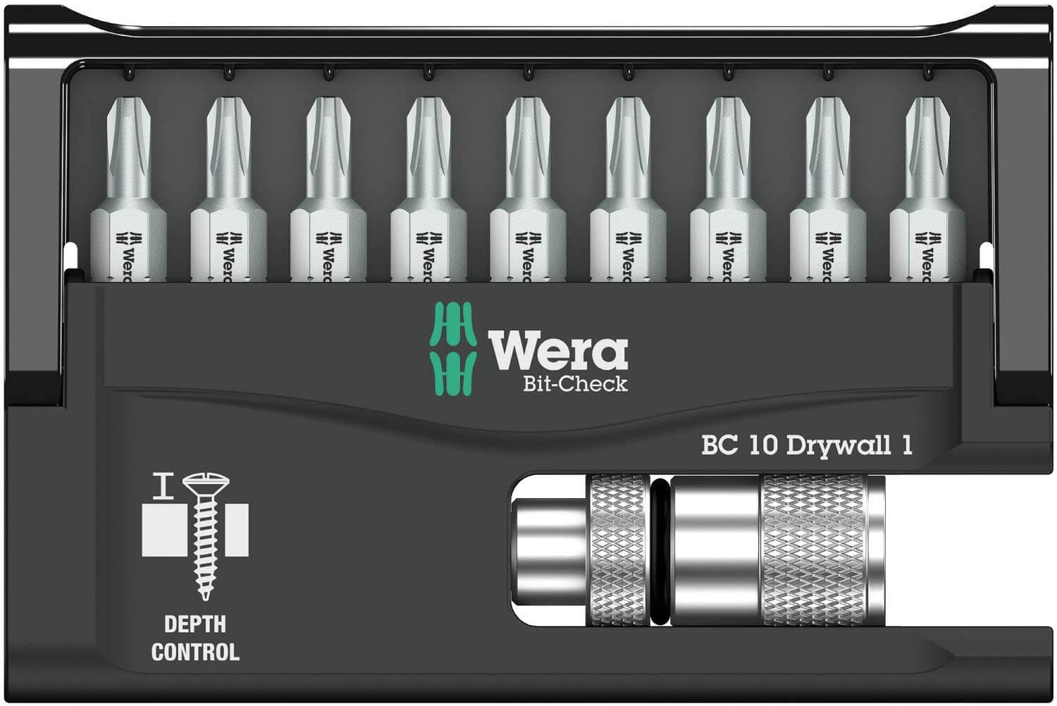 Juego de puntas con Porta-puntas con tope de profundidad ajustable 10 piezas Wera 136011 WERA - 3