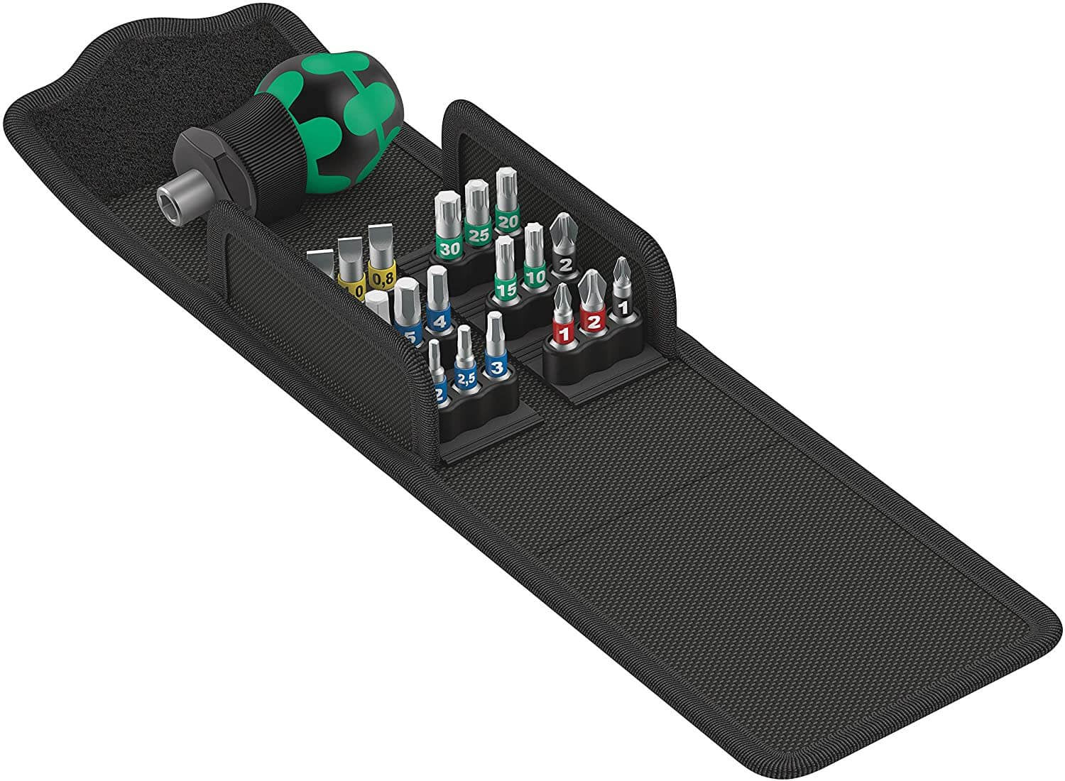 Juego herramientas de atornillar para bicicletas 19 piezas Wera Kraftform Kompakt Stubby 2