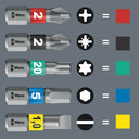 Juego herramientas de atornillar para bicicletas 19 piezas Wera Kraftform Kompakt Stubby 4