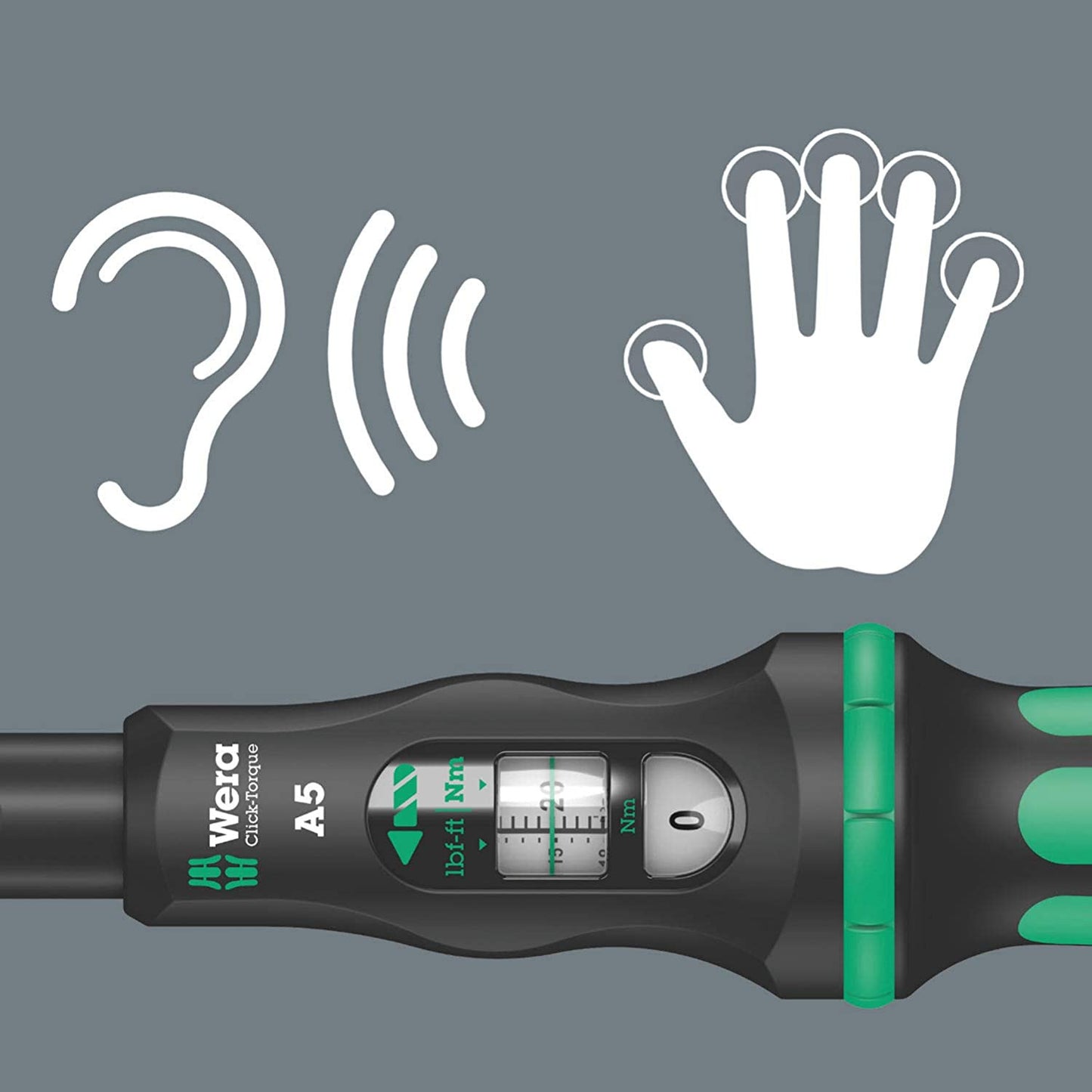 Llave dinamométrica con carraca reversible 2,5-25Nm Wera Click-Torque A 5 ref.075604 - 9