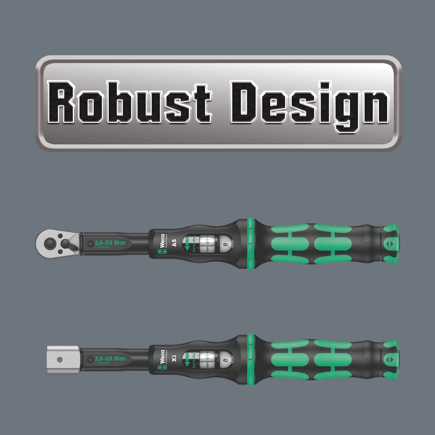 Llave dinamométrica con carraca reversible 2,5-25Nm Wera Click-Torque A 6 ref.075605 - 8