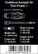 Set destornillador con puntas 7 piezas Kraftform Kompakt 20 Tool Finder 1 Wera 051016 WERA - 12
